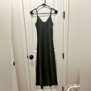 Authentic AllSaints slip dress in Dark Green color. XS.